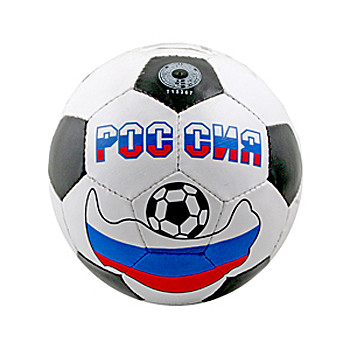 Мяч футб.,230250г, №5, PVC ,matt,1poly cot,РОССИЯ.
