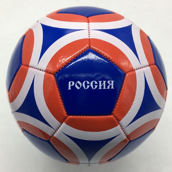Мяч футбольный, 280-300г, №5, PVC, глянц., 1 слой, Россия.
