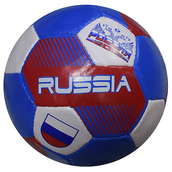 Мяч футб.,230250г, №5, PVC ,matt, 1poly cot,RUSSIA