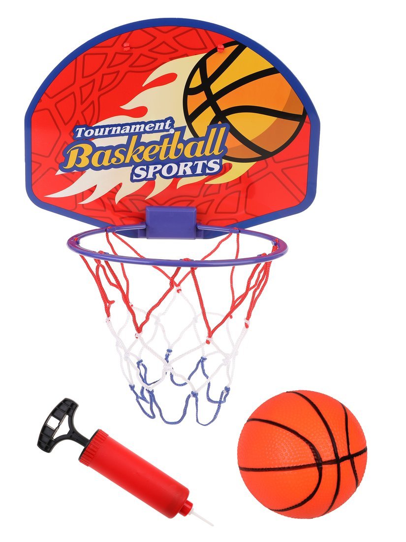 Набор для игры в баскетбол, щит 28х21,5 с кольцом, мяч ф13, насос с иглой