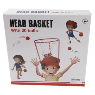 Набор для игры в баскетбол, корзина, фиксатор на голову, мячи 20 шт.