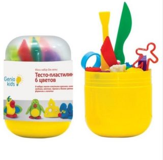 Набор для детского творчества Тесто-пластилин 6 цветов-2