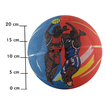 Мяч баск., 640г,  №7 резин., цветной