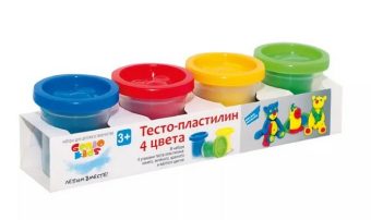 Набор для детского творчества Тесто-пластилин 4 цвета-4
