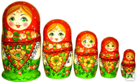 Русские деревянные  матрешки для детей